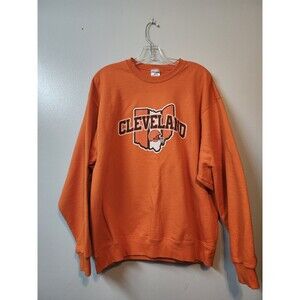 Cleveland Browns Crewn Neck Orange Size  XL JERZEES NUBlend
